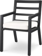 Scaun de interior/ exterior elegant design LUX Delta, negru 115003 HZ