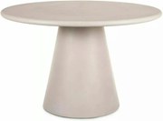 Masă AURORA, gri deschis, MDF/microciment, Ø120x76 cm