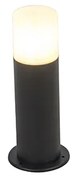 Lampă de exterior cu picior negru cu abajur opalescent alb 30 cm IP44 - Odense
