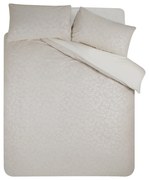 Lenjerie de pat grej din jacquard pentru pat de o persoană 135x200 cm Corded Leaves – Catherine Lansfield