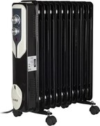 Calorifer electric Floria ZLN3666,Negru 2500 W, 11 elementi, 3 trepte de putere, Termostat reglabil, Protectie supra-incalzire, Indicator luminos,