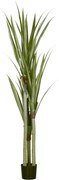 HOMCOM Yucca Artificială de 190 cm, Plantă Artificială cu 39 de Frunze pentru Decor Acasă, Birou, Grădină Ø17x190 cm Verde | Aosom Romania