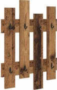 vidaXL Răcător de paltoane montat pe perete Lemn vechi 60 x 3 x 82 cm