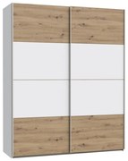 Dulap KARO 170 x 210 cm, alb/stejar artisan