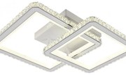 Lustra LED Cu Telecomanda, Elit's Cristal, EsnR9005-1+1, 146W, Alb