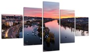 Tablou cu Praga nocturnă (125x70 cm), în 40 de alte dimensiuni noi