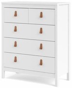 Comoda alba SALOMO cu 5 sertare
