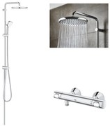 Pachet: Coloana dus Grohe Tempesta 250,palarie rotunda, baterie cabina dus Grohtherm 500 (26675000,34793000)