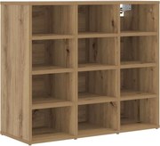 vidaXL Dulap pentru pantofi cu raft Stejar Artizanal 77,5 x 30 x 67 cm