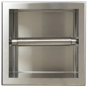 Suport hartie igienica incastrat Balneo Wall-Box inox periat