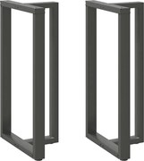 vidaXL Picioare de masă de bar în formă de T, 2 buc., antracit, 60x35x(110-111) cm, oțel