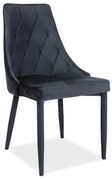 Scaun Trix velvet negru Blu19