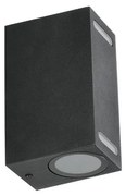 Aplică de exterior QUERK 2xGU10/35W/230V IP54 15 cm negru