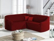 Husa elastica si creponata pentru coltar, fara volanas, culoare Bordo