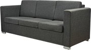 vidaXL Canapea pentru 3 persoane Gri închis