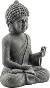 Outsunny Statuie de Grădină, Sculptură Buddha Șezând din Oxid de Magneziu, Decorațiune Spirituală 32 x 23 x 51 cm, Gri Închis | Aosom Romania
