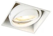 Spot integrat alb GU10 inclinabil și rotativ fără rama - Oneon