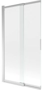 Mexen Fox paravan de cadă de duș cu 2 panouri glisante 100 x 150 cm, transparent, crom - 891-100-002-01-00
