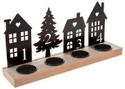 Sfeșnic metalic de Advent, 30 cm