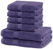Set 6 prosoape din bumbac DecoKing Marina, mov
