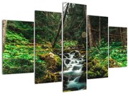 Tablou cu pârău în pădure (150x105 cm)