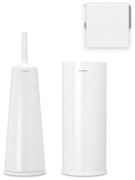 Set accesorii pentru toaleta Brabantia ReNew 1003475, 3 piese, Rezistent la coroziune, Alb