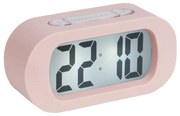 Ceas cauciucat cu alarmă Karlsson Gummy, roz deschis