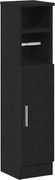 vidaXL Dulap de baie cu suport role, negru, 20,5x22x90 cm