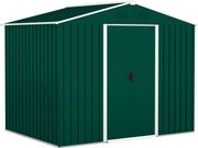 Outsunny Magazie de Grădină 3.6m² din Oțel, cu 2 Uși Glisante și 4 Ferestre de Ventilație, 236x174x190 cm, Verde | Aosom Romania