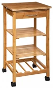 Etajera Weldy, bambus, 38 x D 37 x H 90 cm