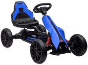 Kart cu pedale pentru copii cu vârsta de 3-8 ani cu scaun reglabil în 4 poziții și roți EVA, 100x58x58,5cm, albastru-negru HOMCOM | Aosom Romania