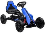 Kart cu pedale pentru copii cu vârsta de 3-8 ani cu scaun reglabil în 4 poziții și roți EVA, 100x58x58,5cm, albastru-negru HOMCOM | Aosom Romania