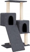 vidaXL Ansamblu pisici cu stâlpi din funie sisal, gri închis, 82 cm
