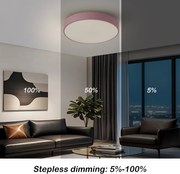 Brilagi - Plafonieră LED dimabilă POOL LED/48W/230V 3000-6000K 40 cm roz+telecomandă
