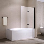 Alvor || Negru 6mm, 120x140 Paravană pentru căzi