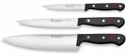 Wüsthof Gourmet set 3 cuțite de bucătărie, negru