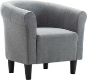 vidaXL Fotoliu, gri deschis, material textil