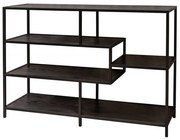 Raft design industrial Slim Line 115x80cm, negru