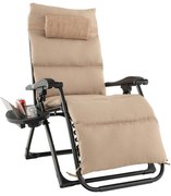 Scaun gravitatie zero capitonat-bej