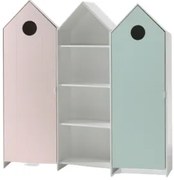 Set CASAMI este format din 3 Dulap camera copiiuri: 2 Dulap camera copiiuri cu uși în verde mentă și roz și 1 Dulap camera copii fără ușă.