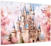 Tablou pe sticlă - Castel de basm (70x50 cm)