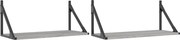 vidaXL Rafturi de perete, 2 buc., gri sonoma, 60x25x25,5 cm, lemn