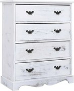 vidaXL Dulap cu sertare, alb, 60x30x75 cm, lemn