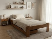 Pat de o persoana ADA 90x200 cm stejar Saltele: Cu saltele Coco Maxi 20 cm, Somiera pat: Cu lamele drepte