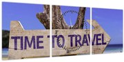 Tablou - Călătorie (cu ceas) (90x30 cm)