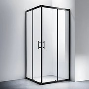 Motril Negru Cabină de duș 100x100, 190cm, 6mm, NANO