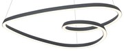 Lampa suspendată scandinavă neagră 72cm incl. LED cu 3 trepte de intensitate luminoasă - Circuit