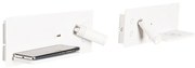 Set de 2 aplice albe incluzând LED cu USB și încărcător prin inducție - Riza