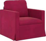 vidaXL Canapea Roșu Vin 78 x 78 x 80 cm Catifea