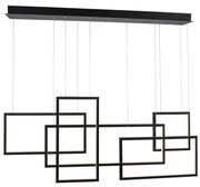 Lustra LED dimabila design modern Quadratus black